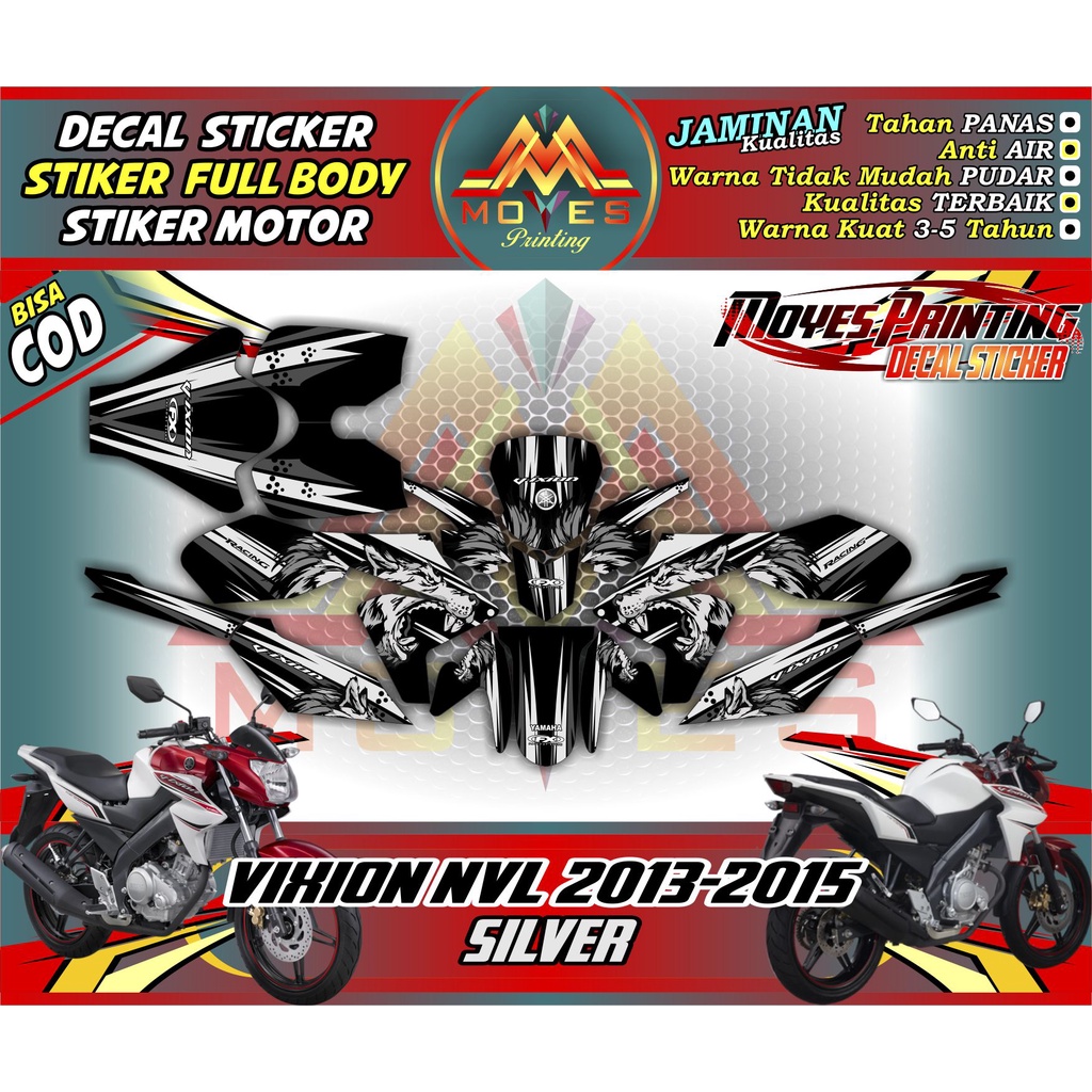 Decal VIXION NVL 150 - Decal Full Body 2013 - Decal Stiker Motor FullBody 2014 - Decal Yamaha VIXION