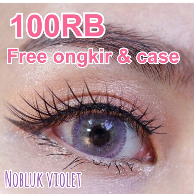 Nobluk &amp; mini nobluk gray brown blue violet green pink softlens