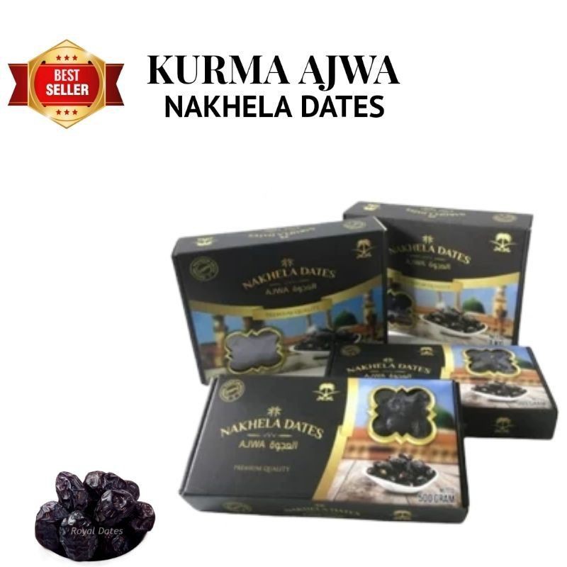 Nakhela Dates Kurma Ajwa Nabi Muhammad Madinah Premium Grade A 1kg