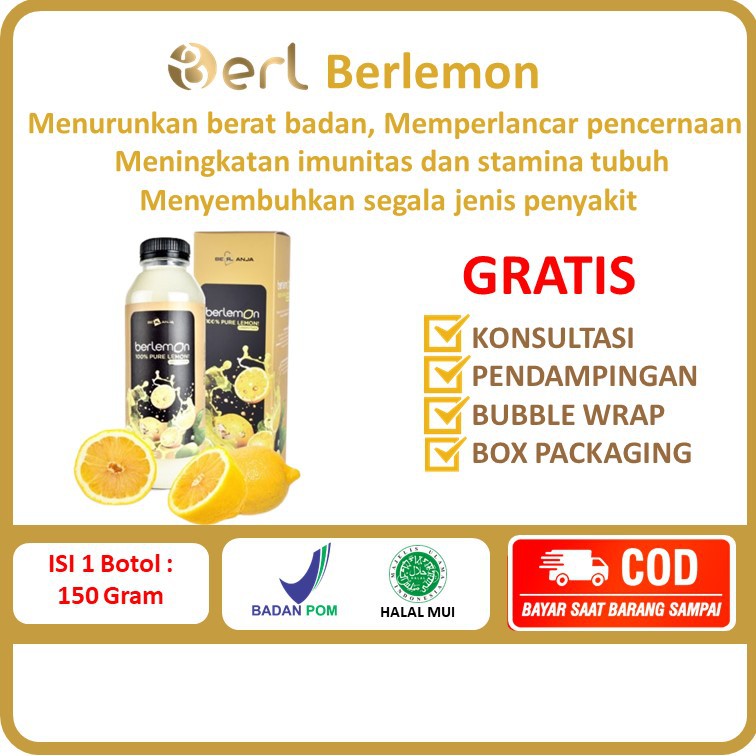 BERLEMON 500 ML MINUMAN DIET DAN KESEHATAN B ERL LEMON SARI LEMON MINUMAN DIET ALAMI