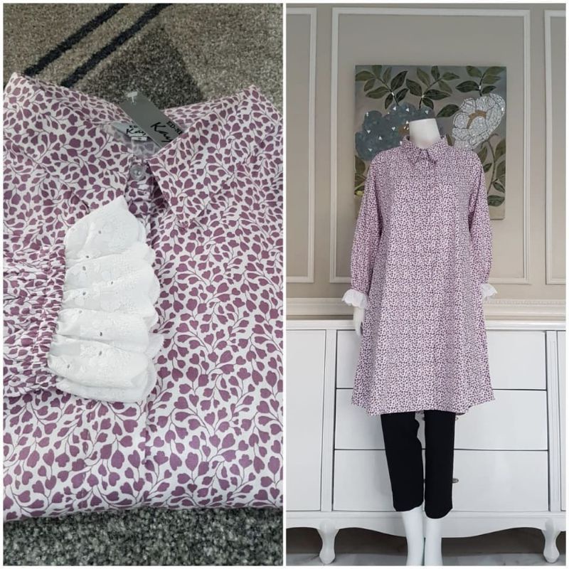 Long Tunik Kemeja Edness Kayla Variasi Renda
