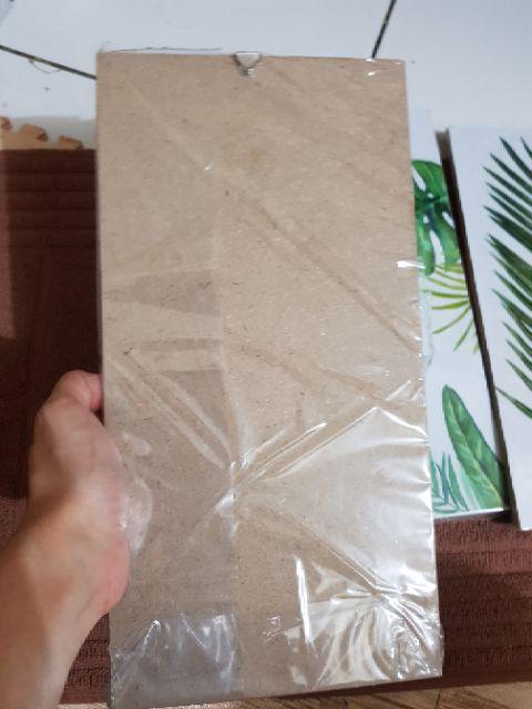 Fasahaya Hiasan Dinding Poster Kayu Leaf Dekorasi Rumah 15x30 Lf 28