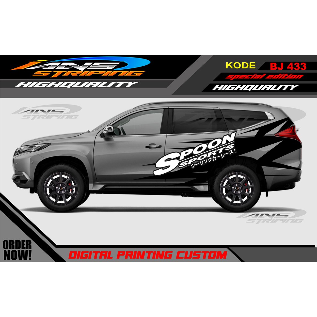 STICKER MOBIL PAJERO, FORTUNER / DECAL STICKER PAJERO, FORTUNER / STIKER MOBIL SPOON