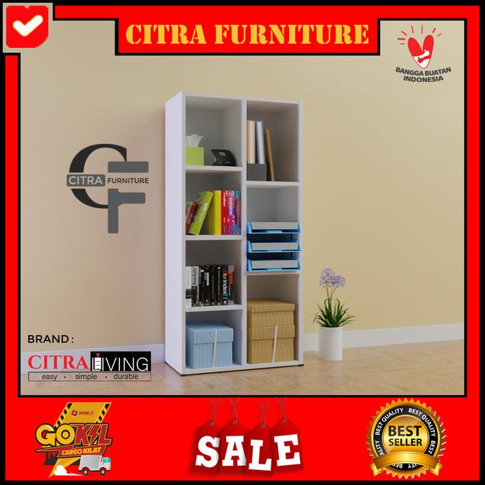 Lemari Rak Buku Serbaguna | Loker Dokumen Kantor Kayu |7 Rak