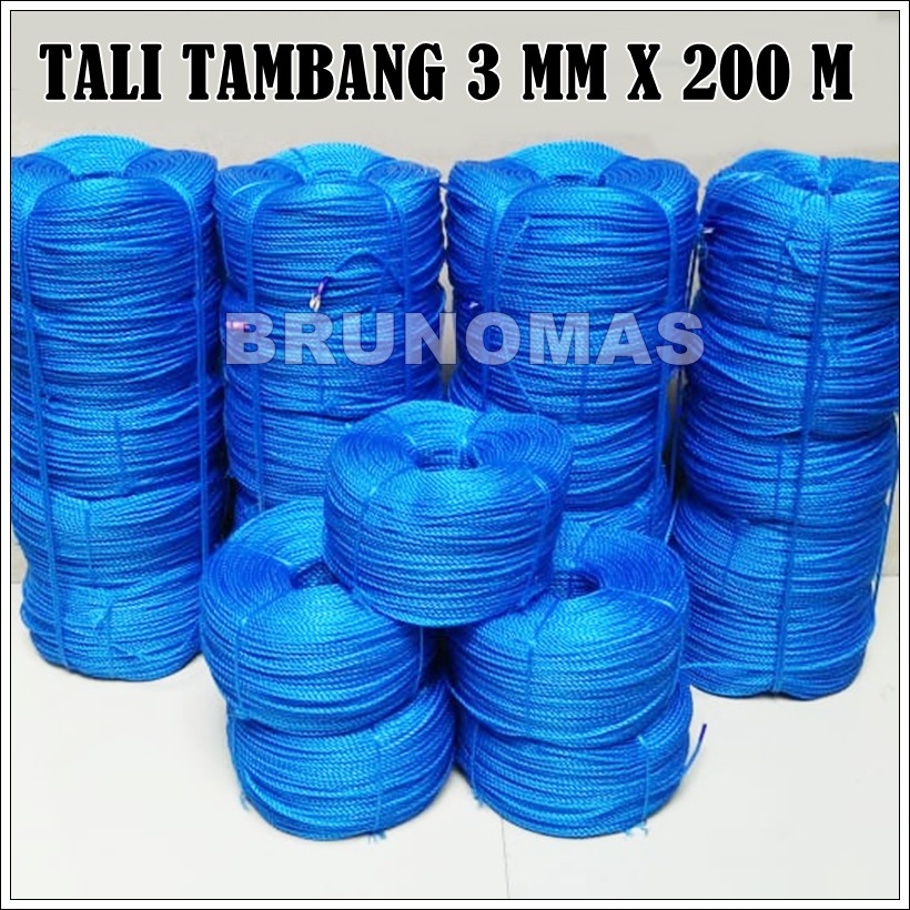 Tali Tambang 3 Mm X 200 Meter / Tampar Plastik Rol