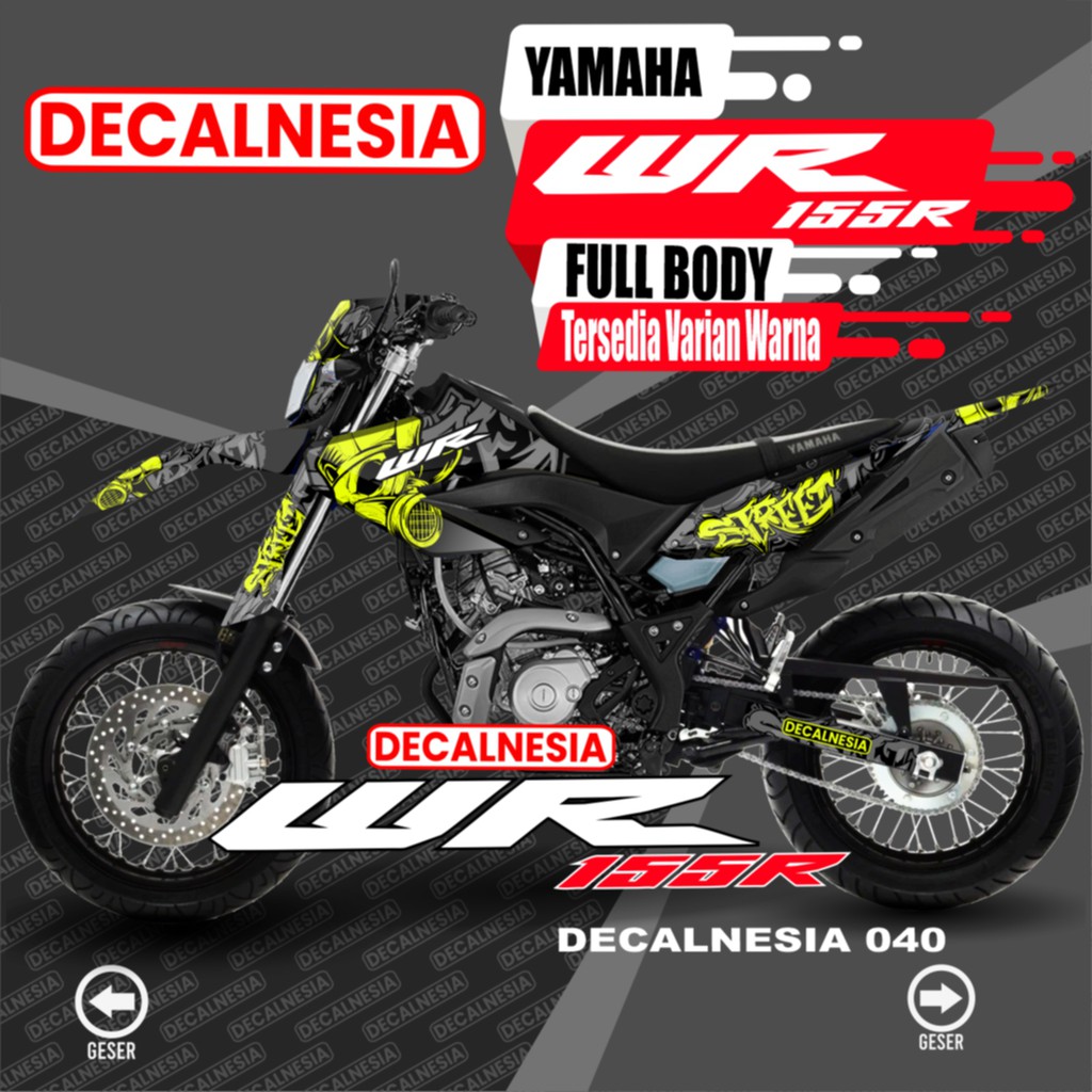 Decal WR155 Full Body Variasi Decal WR Supermoto Aksesoris Stiker Dekal Motor Yamaha WR 155 R