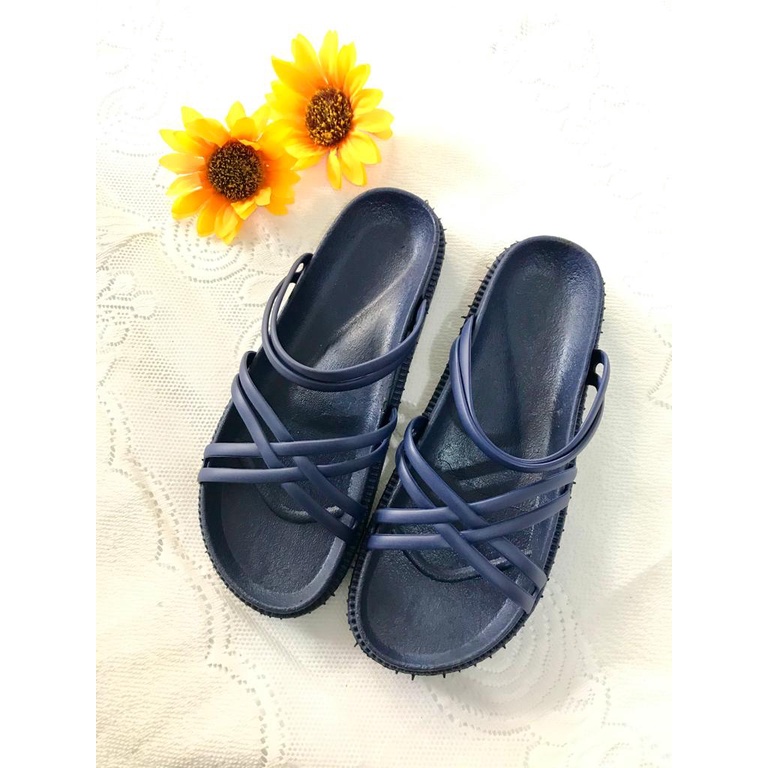 Sandal Slop Gladiator Lokal Boloni ANDIN BEST SELLER TERMURAH-Navy