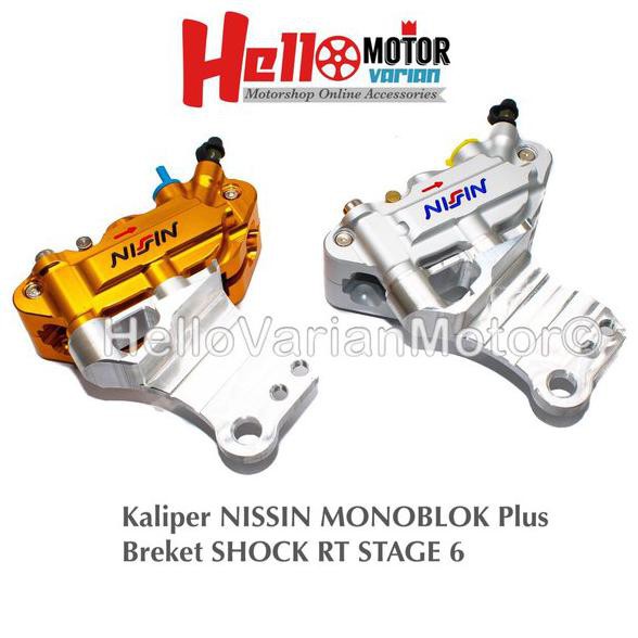 Kaliper Nissin Monoblok Plus Breket Shock Rt Stage 6