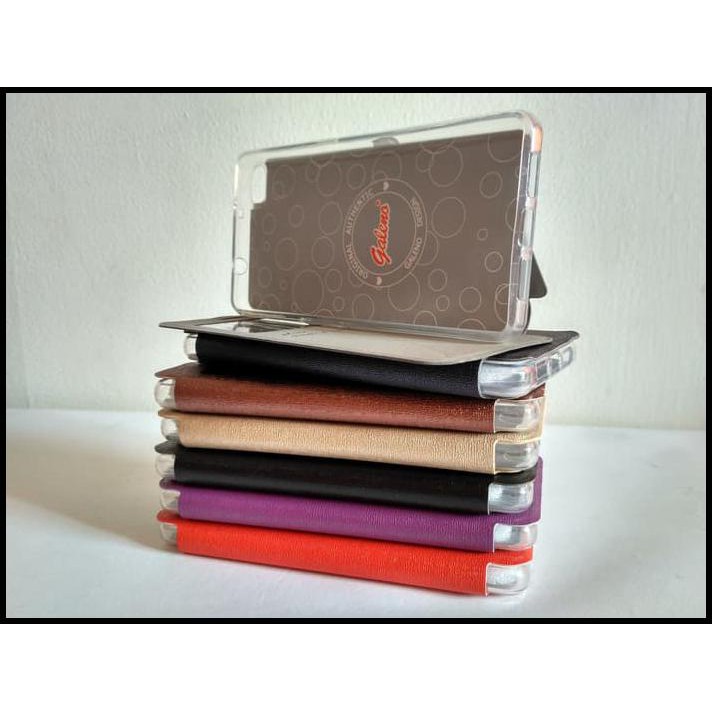 Flip Cover Handphone Flip Cover Flipcover Softcase Andromax R2 Leather Ungu