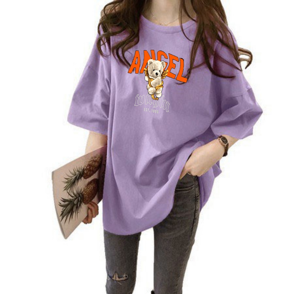 Kaos Wanita Oversize TEDDY ANGEL Jumbo SIze XXL