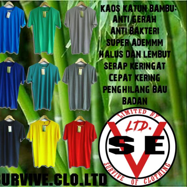 - Katun Bambu - Kaos Polos Katun Bambu - Cotton Bamboo
