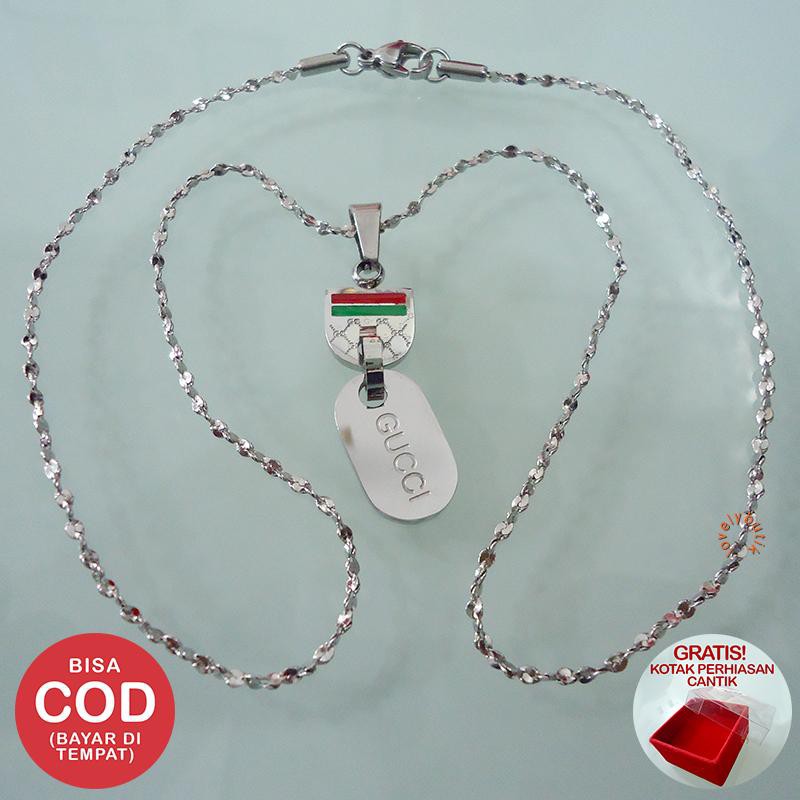 Lovely Carmen Kalung Titanium Silver Wanita Uk. 60 cm - SILVER