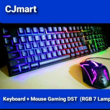 Keyboard Mouse Gaming DST RGB 7 Lampu