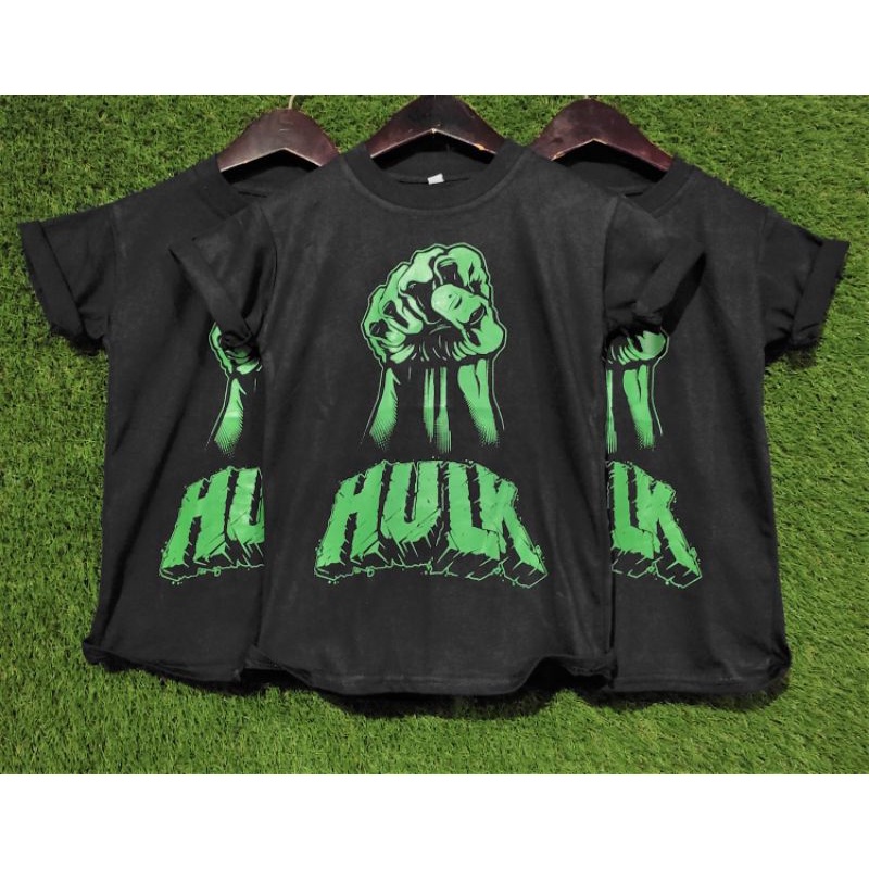 Baju anak kaos distro laki laki berkwalitas  / hitam hulk