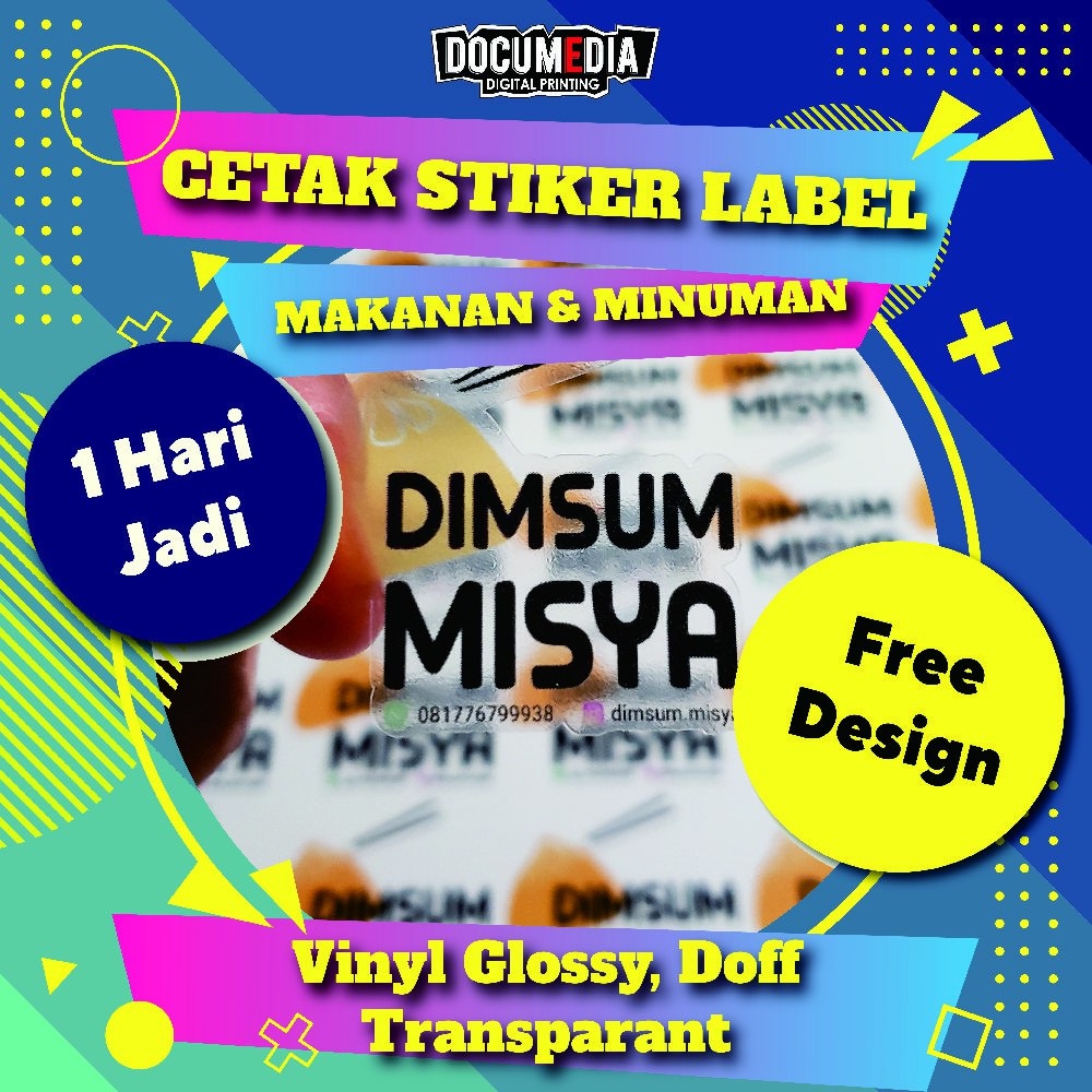 

Cetak Stiker Transparan Sticker Transparan Label Kemasan Produk custom