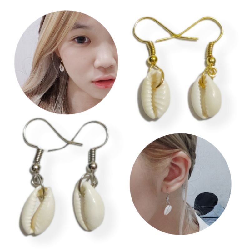 Anting Kerang Bohemian Shell Boho Style Hooks Earrings