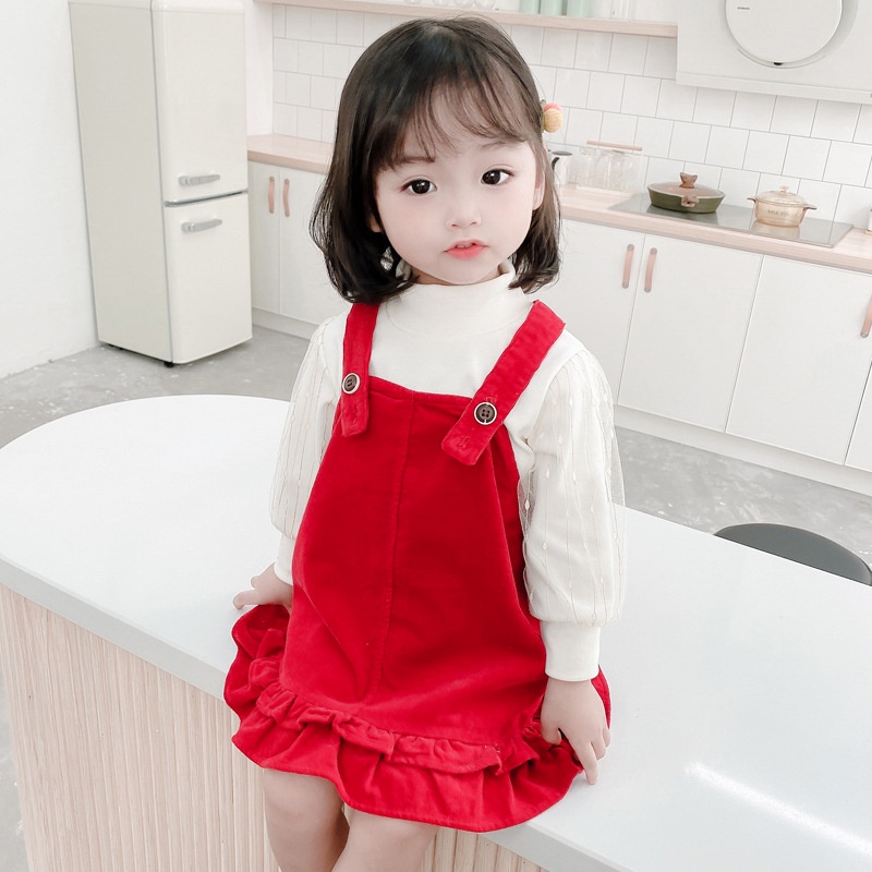 DR109- 0-4T Dress Bayi Perempuan Overal Emily