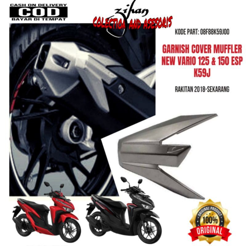 Garnish Knalpot Vario 125 - 150 / Garnish Cover Muffler New Vario Original
