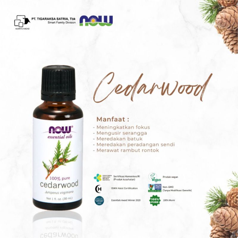 Essential Oil Cedar wood by Now