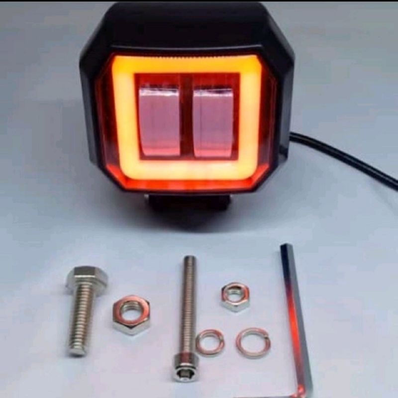 LAMPU TEMBAK SOROT DAYMAKER MINI 2 LENSA KOTAK BULAT