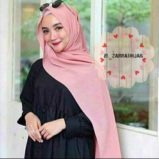 Jilbab Pashmina pasmina sabyan diamond georgette no instan Jilbab Pashmina pasmina sabyan diamond georgette no instan