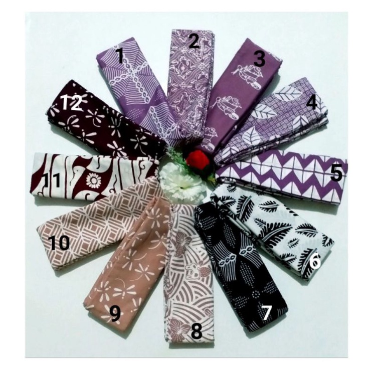 KAIN BATIK CAP WARNA UNGU HITAM COKLAT