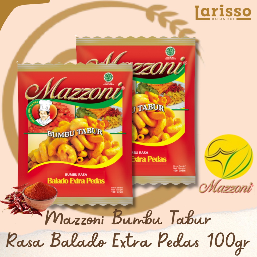 

MAZZONI BUMBU TABUR 100GR BALADO EKSTRA PEDAS
