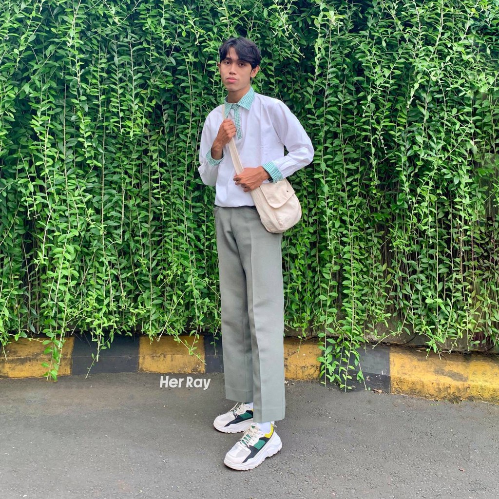 Kemeja Polo / Crop / Couple - Houndstooth shirt