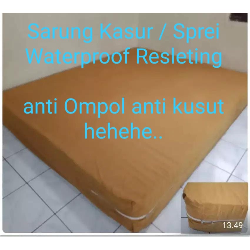 Sarung Kasur Waterproof resleting / Sprei Waterproof Resleting / Sarung Bungkus Kasur Anti Air Ompol