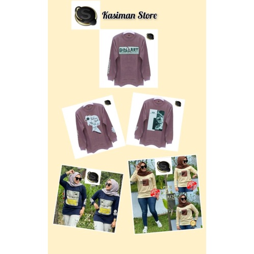 atasan zolaqu & dinary murah/kaos lengan panjang wanita