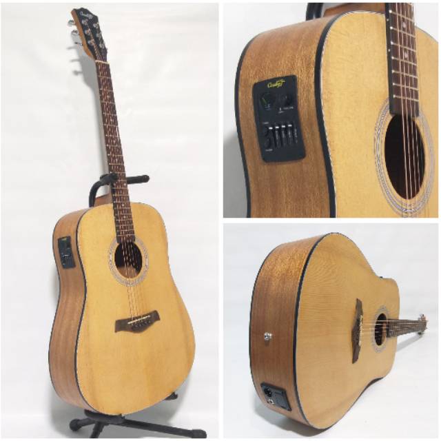 Gitar Akustik Elektrik Tuner Cowboy GW-240NA GW 240 NA Original Import