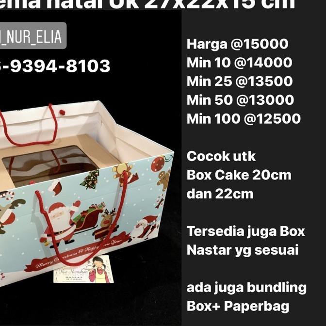 

Gratis Ongkir!! KODE-764 Paperbag utk box nastar tema natal Uk 27x22x15 cm