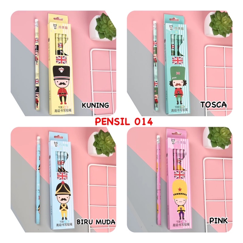 

PENSIL 014 | PENSIL HB EDISI PRAJURIT | PENSIL 1 KOTAK 12 PCS | PENSIL MOTFI GUARD
