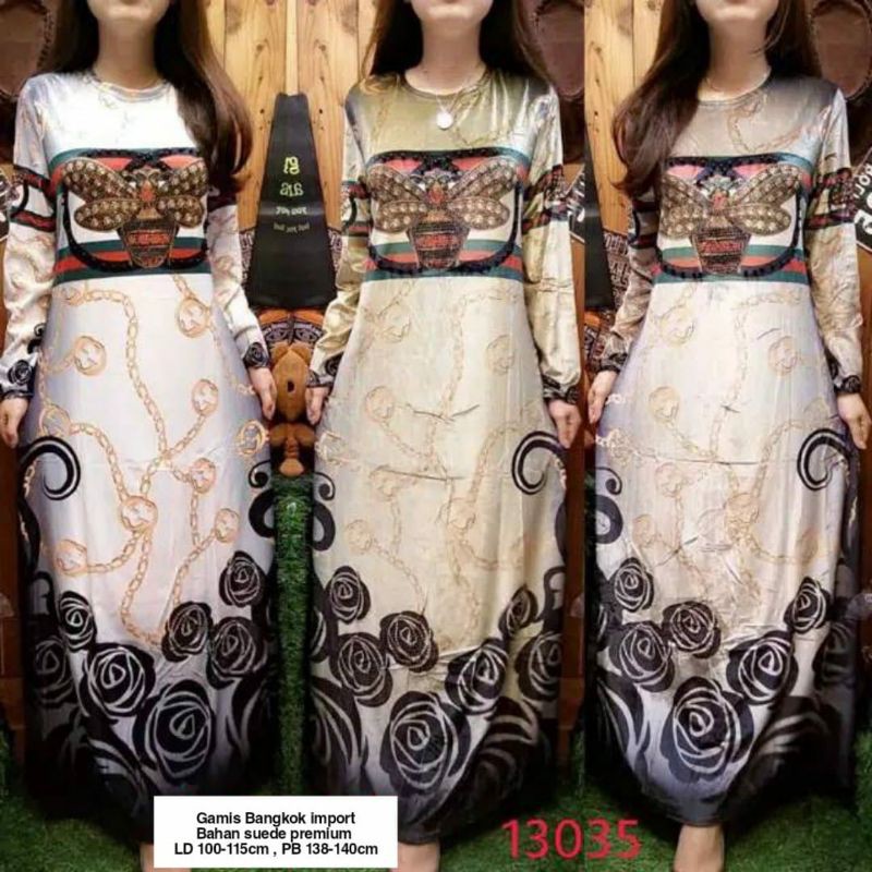 BAJU GAMIS LONG MAXY DRESS IMPORT PREMIUM BANGKOK BAHAN BERKUALITAS BAGUS