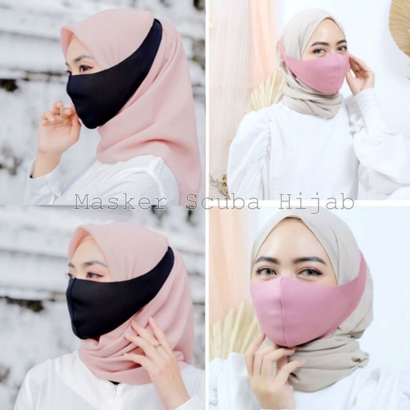 ⭐️ Jendela Kosmetik ⭐️ Masker Scuba Hijab Tali Ikat Panjang