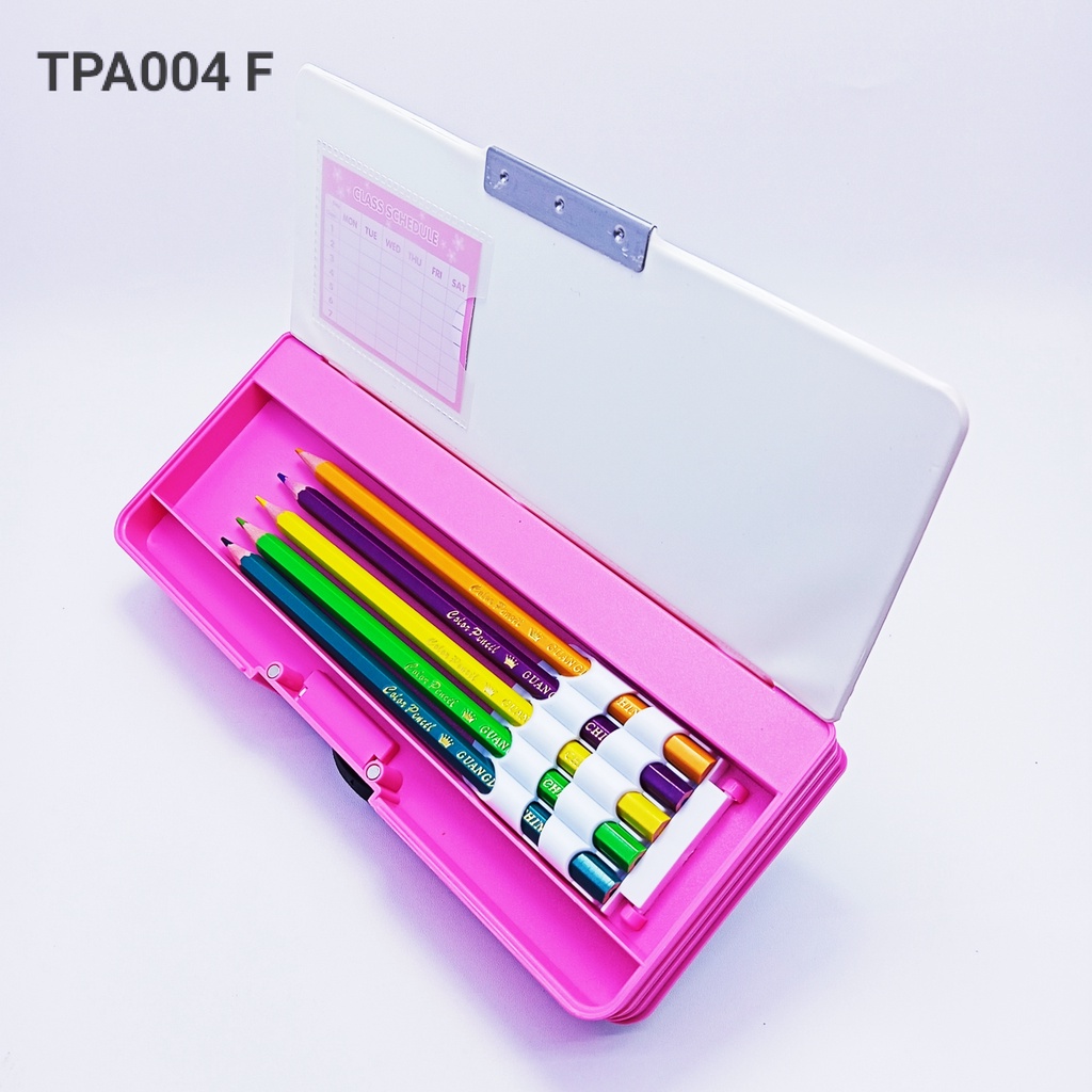 [WS] Tempat Pensil / Pencil Case Magnet Free serutan+penghapus