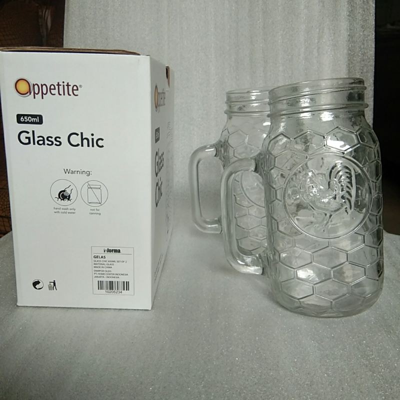 Glass Chic Set of 2 Appetite Informa