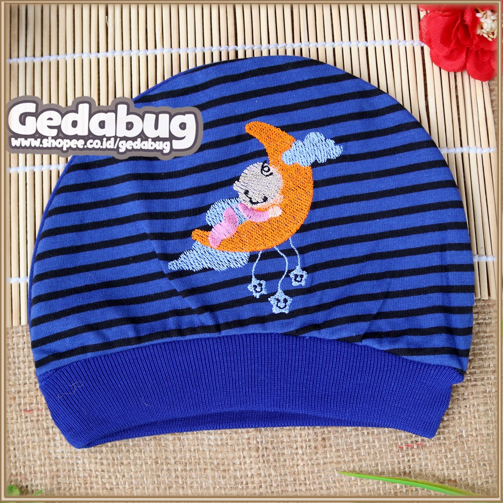 Topi Bayi Okiyo Kupluk Salur Newborn / Topi Anak Bayi Bermotif Lucu - gedabug