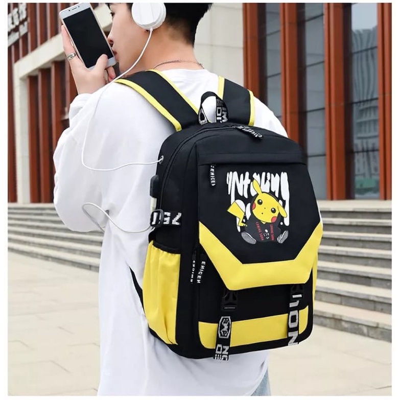 Anime Pokemon Kartun Baru Pikachu Ransel Tas Sekolah anak anak SD/Paud Bisa COD atau bayar di tempat-7