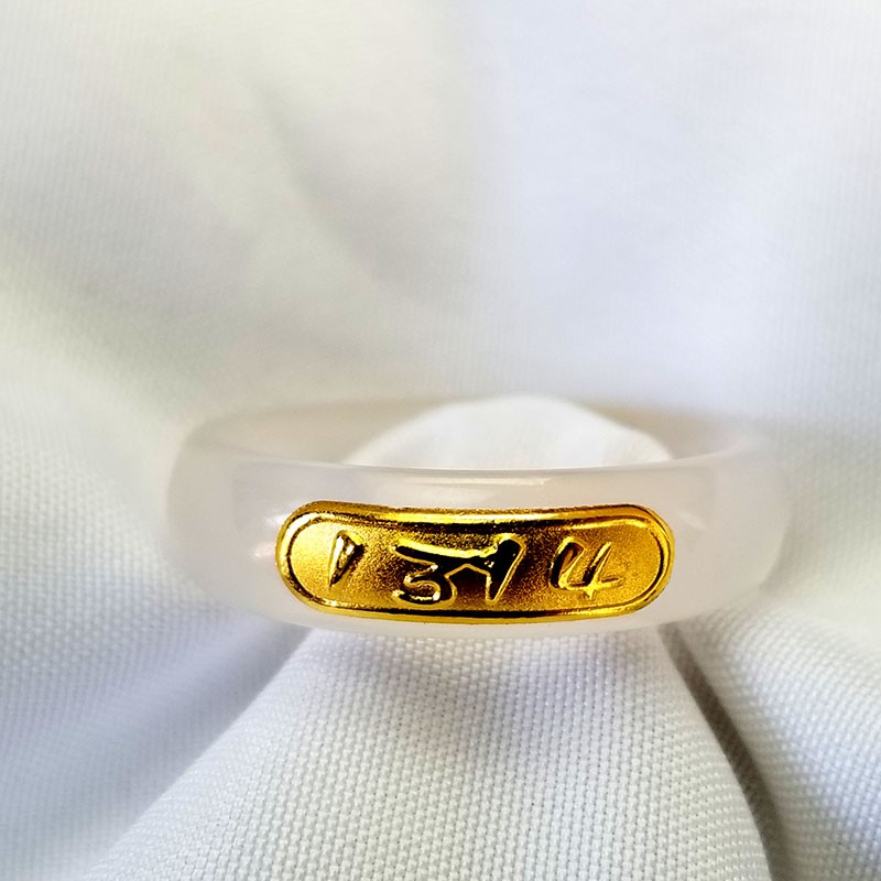 Cincin emas murni 24k sertifikat untuk investasi cincin couple jade ring mas asli cincin Cincin Pria Cincin Wanita-5
