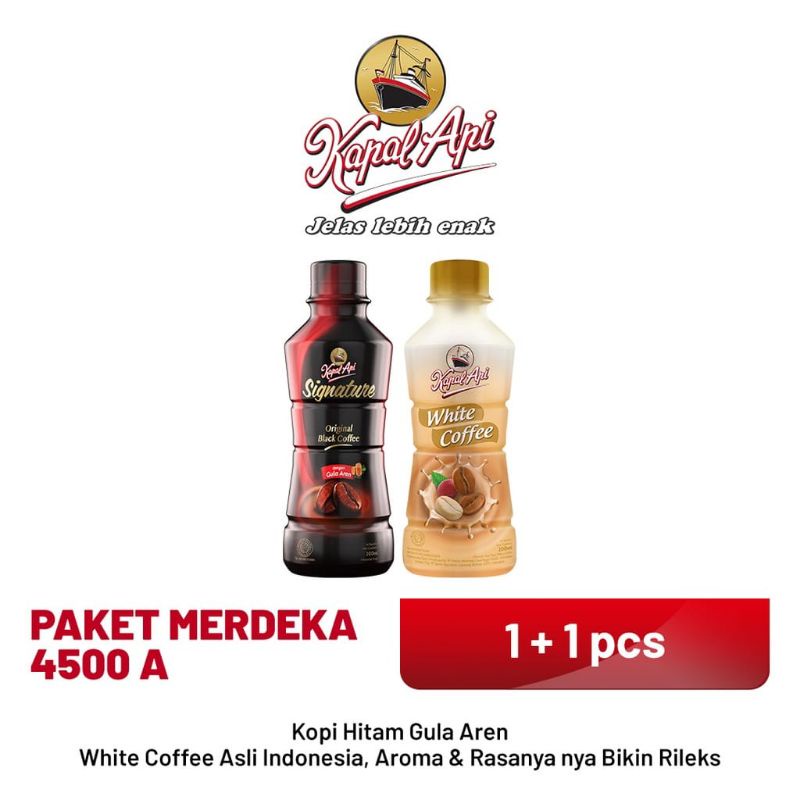 paket kopi kapal api 2 botol (200ml)