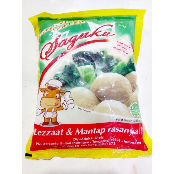 

tepung premiks bakso saguku 250 gr - tepung bakso / tepung premiks bakso adonan lengkap / tepung bumbu