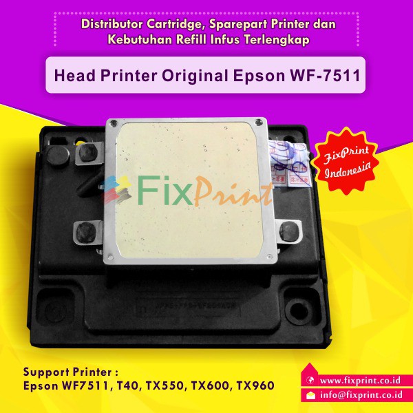 Print Head Printer Epson wf7511 WF 7511 T40 TX550 TX600 TX960 Original New Murah