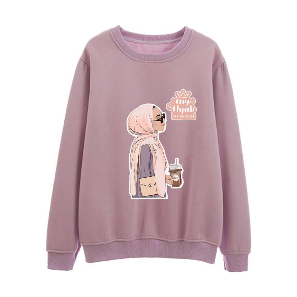 Sweater Wanita My Hijab My Crown Pakaian Wanita Oversize M - XXL