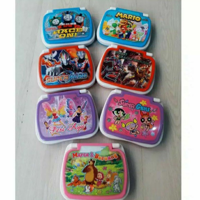 MAINAN LAPTOP LAYAR 4 BAHASA KARAKTER