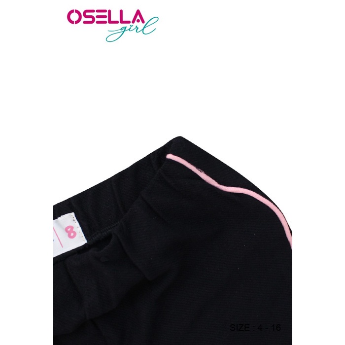 Osella Kids Girl Bottom Legging Stripe Pink Hitam-2