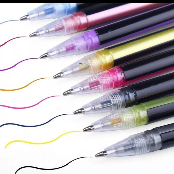 

PULPEN GEL 12 WARNA NEON COLOR ZUIXUA 1.0MM HT6307-12 SET