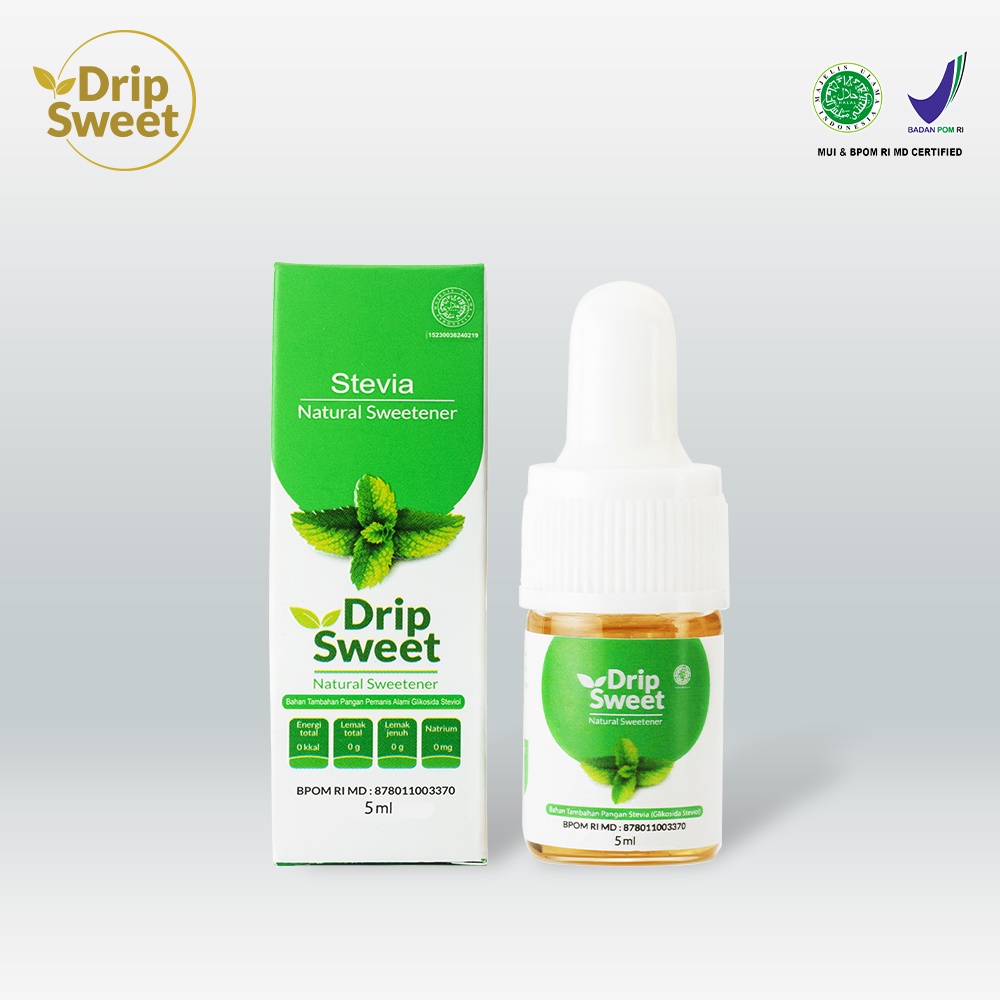 

Drip Sweet 5ml Gula Stevia, hidup sehat tanpa gula