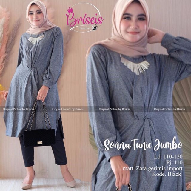 Sonna Kaos Tunik Polos Jumbo