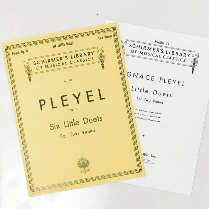 Buku Pleyel Six Little Duets op.8 for two violins Buku biola Schirmer Library